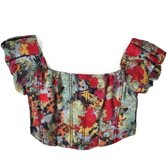 Free People Women’s “Bali Carousel” Corset Off-the-shoulder Top XSmall - Picture 3 of 14